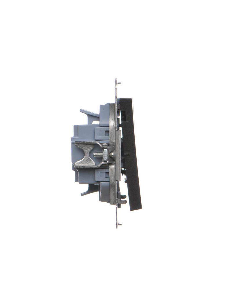 Simon 55 Przycisk zwierny potrójny szybkozłączka Czarny mat