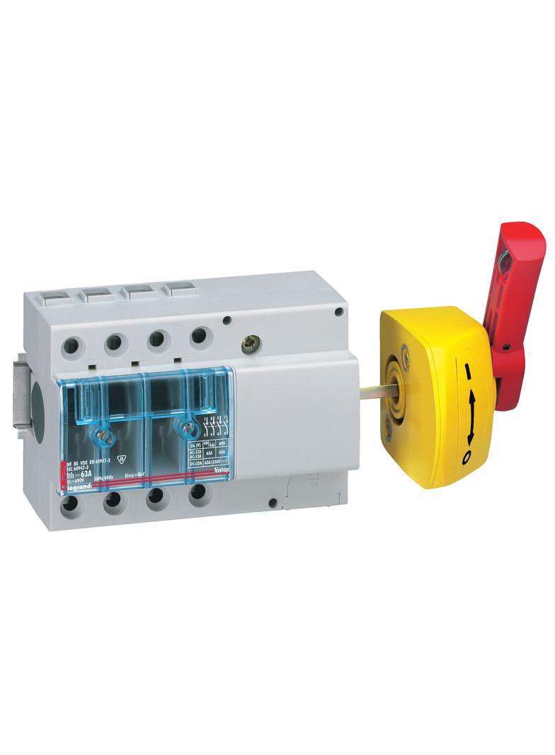 Rozłącznik Vistop 100A 4P Napęd Boczny Czerwony 022327 LEGRAND