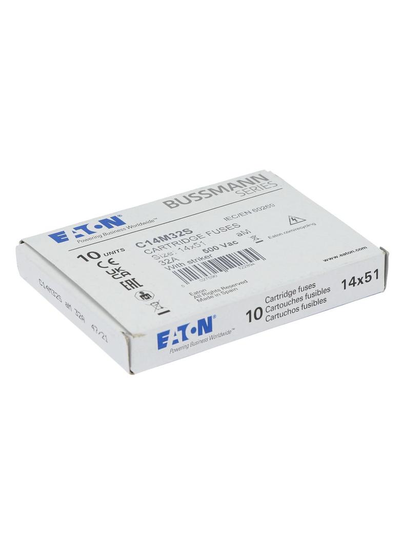 C14M32S Wkładka cylindryczna z wybijakiem 14x51 32A GG 500V AC C14M32S EATON