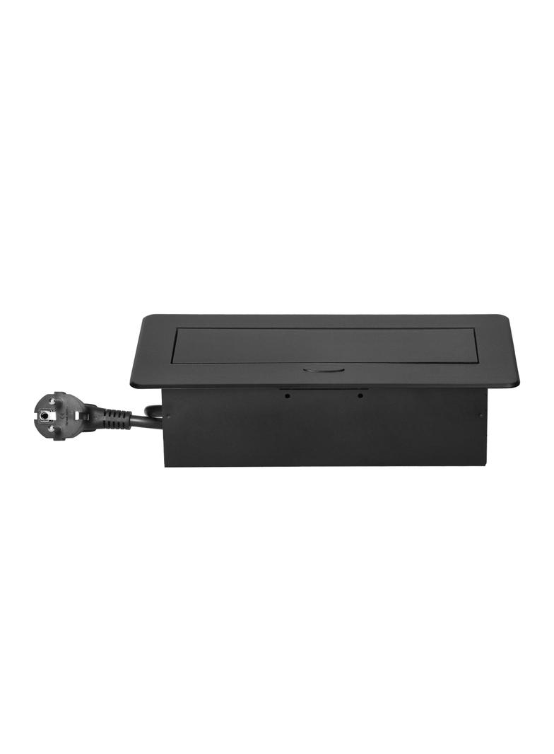 Gniazdo meblowe wpuszczane w blat z płaskim frezowanym rantem, ładowarką USB i przewodem 1,5m, 2x2P+ OR-GM-9035(GS)/B ORNO