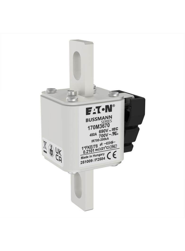 FUSE 450A 690V 1*FKE/78 AR UC Wkładka szybka 450A AC 690V rozmiar 1 45x59x110 mm aR, 170M3670 EATON