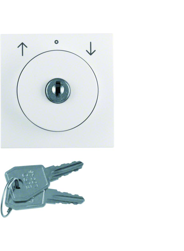 B.Kwadrat Płytka czołowa z zamkiem do łącznika żal. na klucz biały połysk