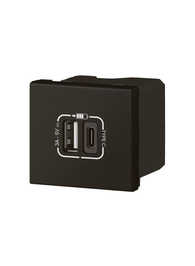 MOSAIC - Gniazdo USB typ A + typ C z szybkozłączem, Legrand