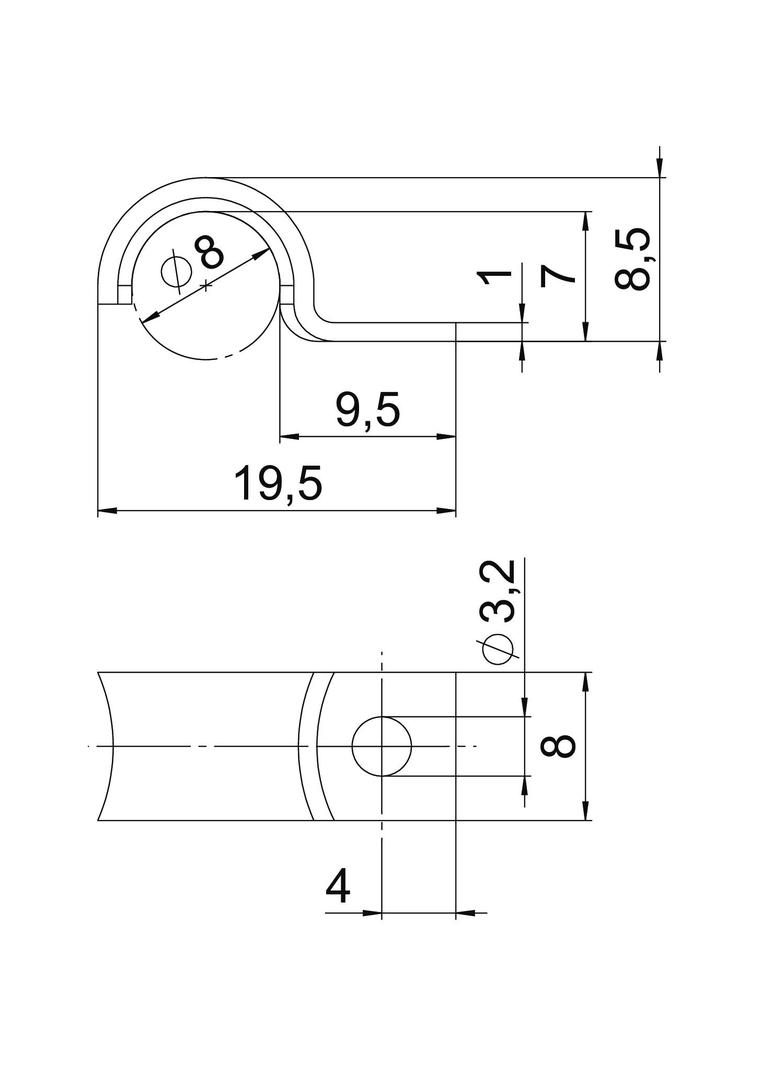 WN 7855/A, UCHWYTY DO PRZEW.OC+CHROM.8MM