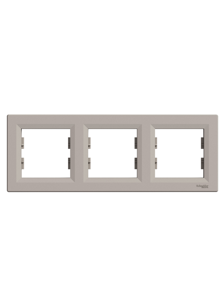 Asfora, ramka 3-krotna, pozioma, brąz