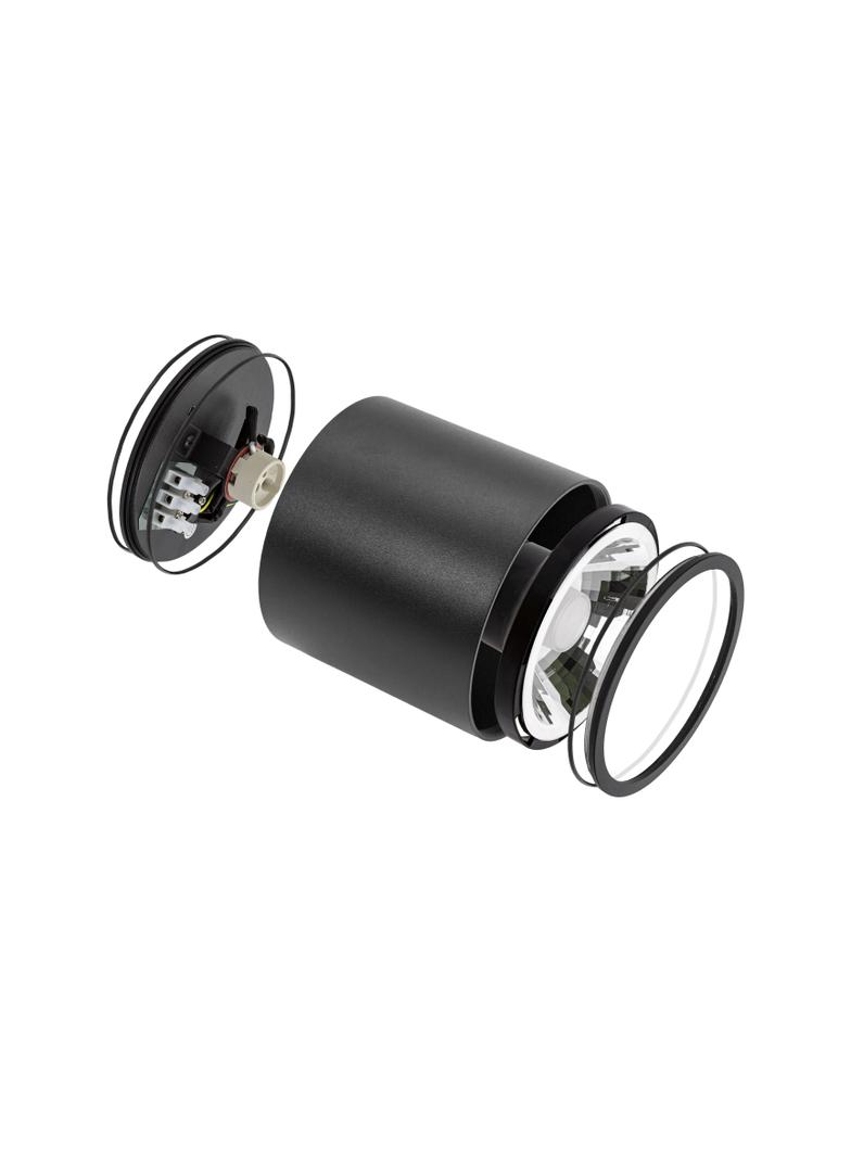 CHLOE AR111 GU10 IP65 okrągła czarna nieruchoma