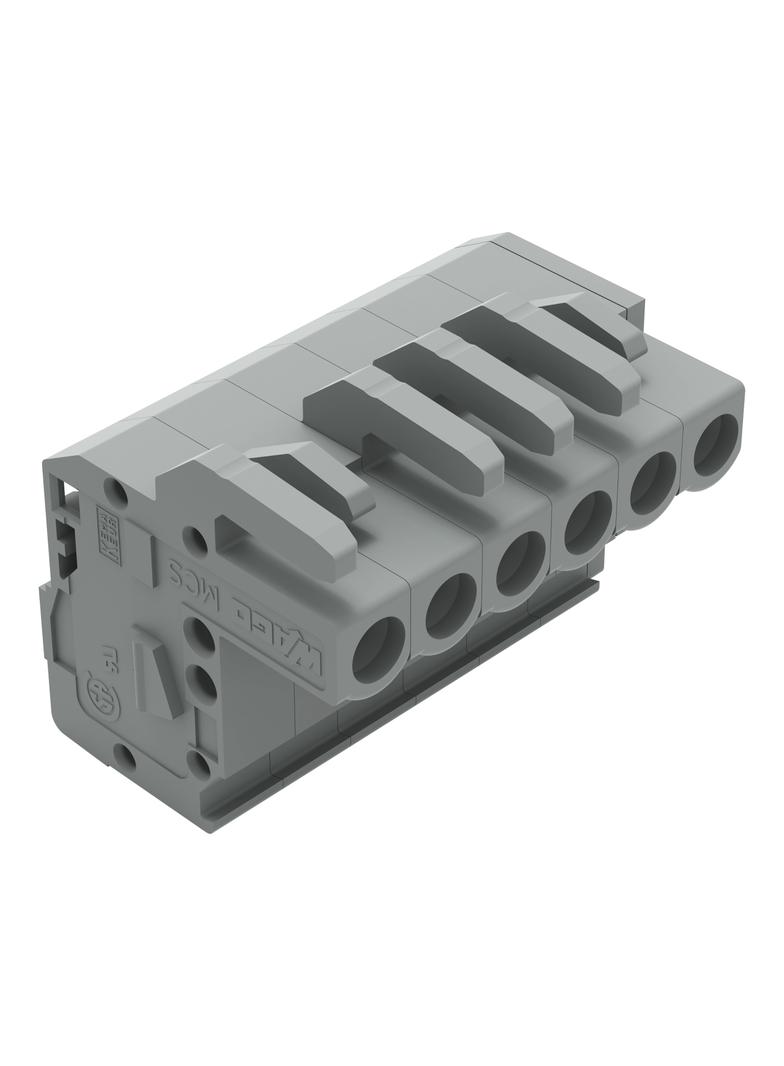 Gniazdo MCS‑MIDI Classic kątowe 6‑biegunowe szare raster 5mm 232‑106/026‑000 /50szt./ WAGO