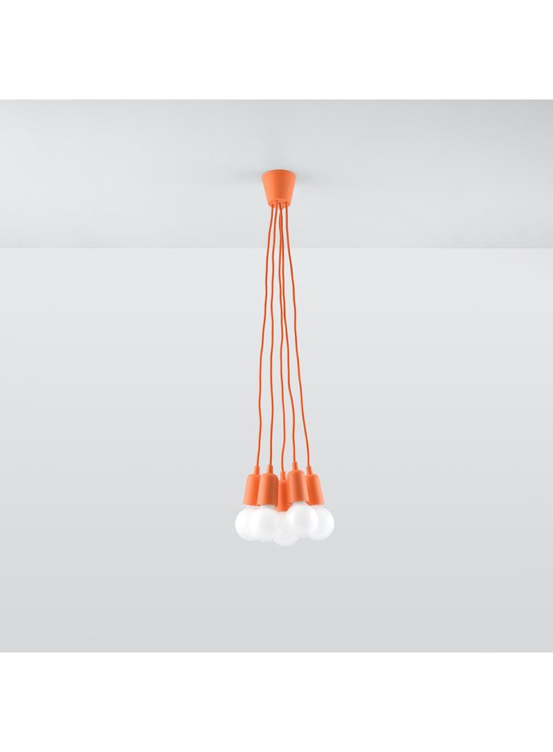 Sollux Lampa wisząca DIEGO 5 pomarańczowy SL.0586