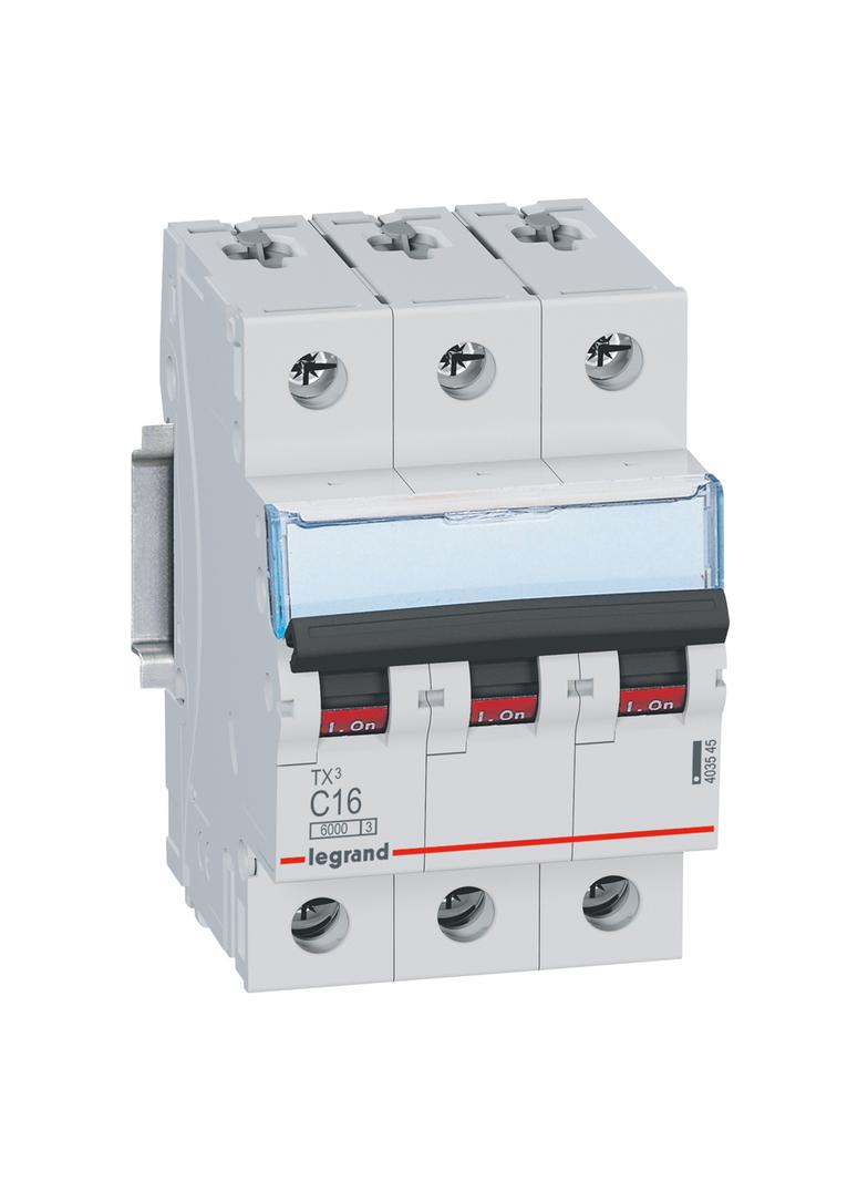 WYŁĄCZNIK NADPRĄDOWY S 303 3P C 16A 6000A SERII TX3, Legrand