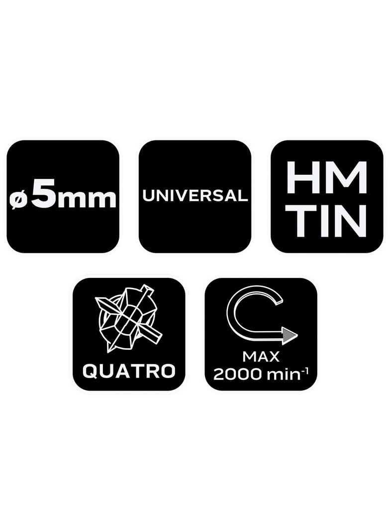 Wiertło uniwersalne HM, 5 mm
