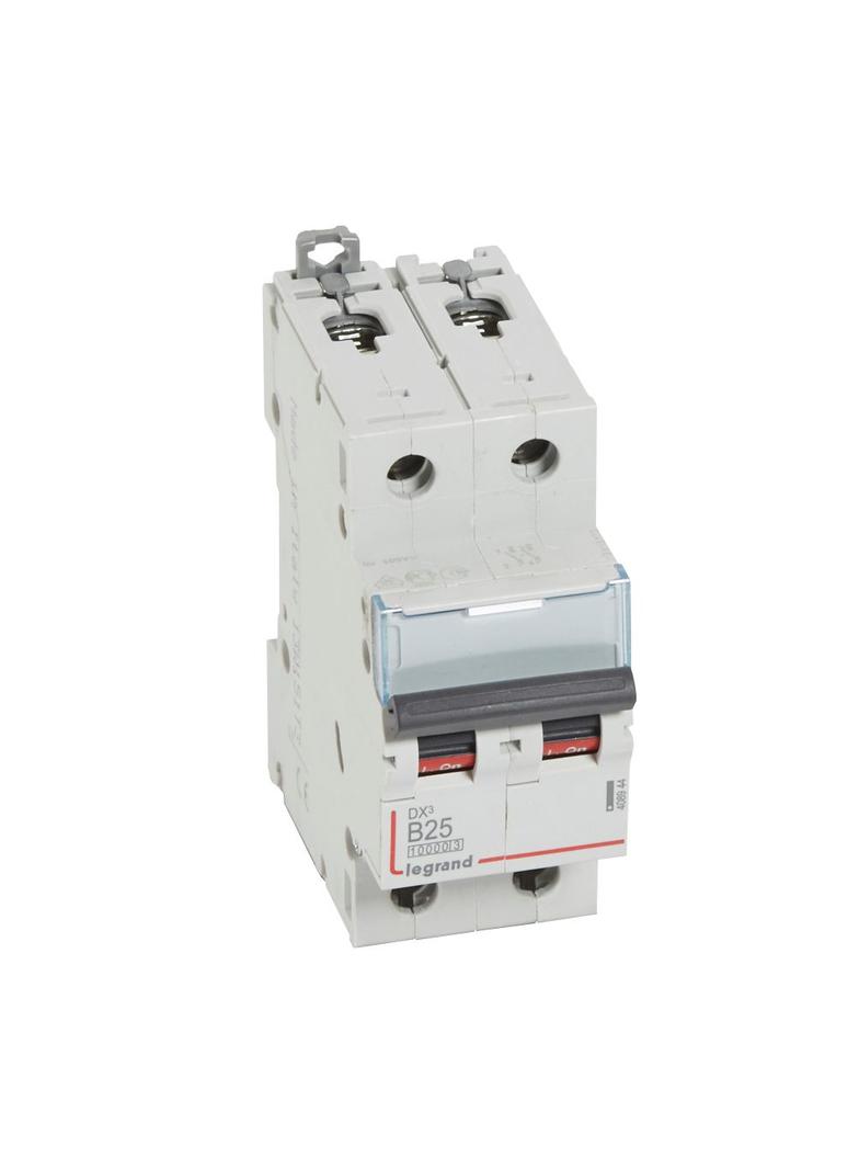 WYŁĄCZNIK NADPRĄDOWY S 312 2P B 25A 10000A SERII DX3, Legrand