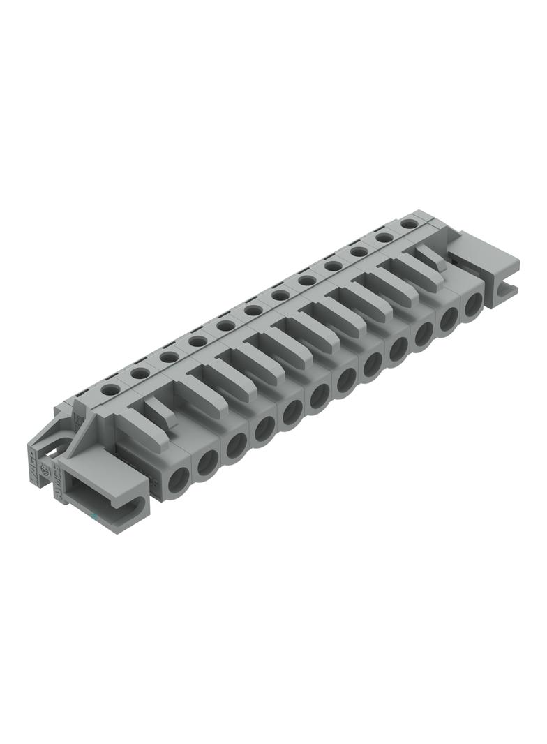 MCS-MIDI Classic gniazdo kątowe 12-bieg. szare raster 5 mm /25szt./ WAGO