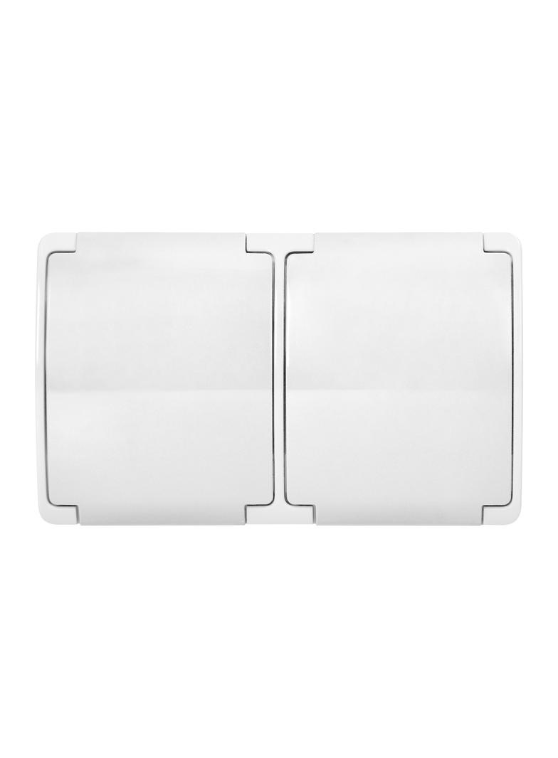 Gniazdo podwójne 2x2P+Z AQUATIC IP44 biały OR-OE-7106/W ORNO