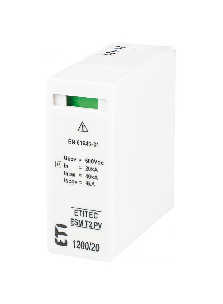 Moduł wymienny do ogran.przepięć Typ 2 (kl.C) do systemów PV MOD. ESM T2 PV 600/20 S 002440682 ETI