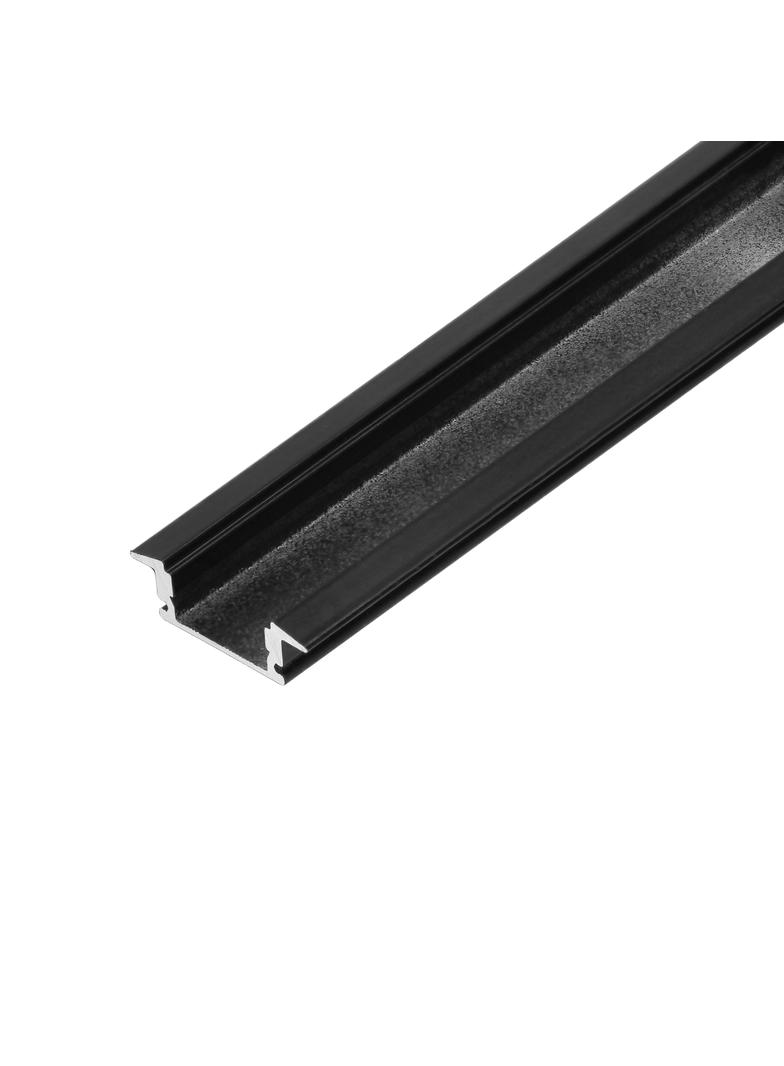 Profil aluminiowy do taśm LED, 2000 x 24,5 x 6,85 mm, wpuszczany w karton gips, czarny, komplet 50 s