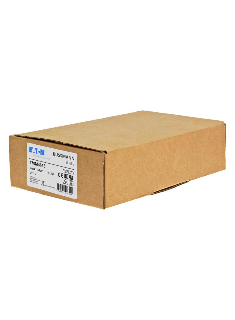 FUSE 800A 690V 1FU/90 AR UC Wkładka szybka 800A AC 690V rozmiar 1 53x69x136 mm aR IEC UL, 170M4618 E