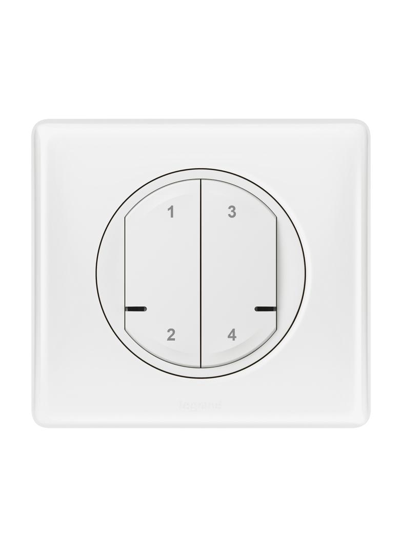 Netatmo - Celiane- łącznik bezprzewodowy 4 scenariusze - biały, Legrand