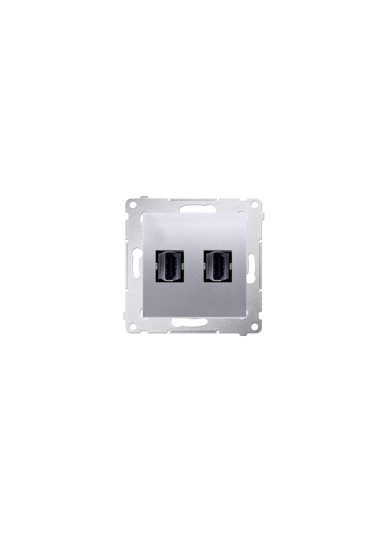 Simon 54 Gniazdo HDMI podwójne srebrny mat DGHDMI2.01/43 KONTAKT