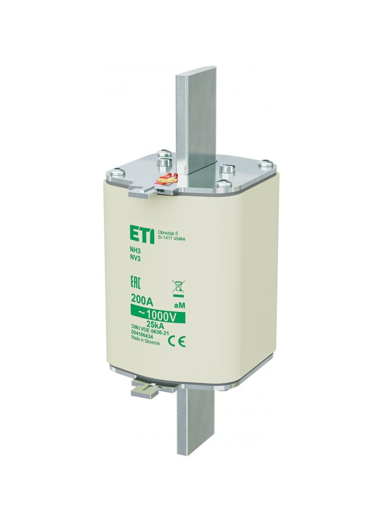 Wkładka topikowa NH silnikowa NH3/85 aM 200A 1000V 004186434 ETI