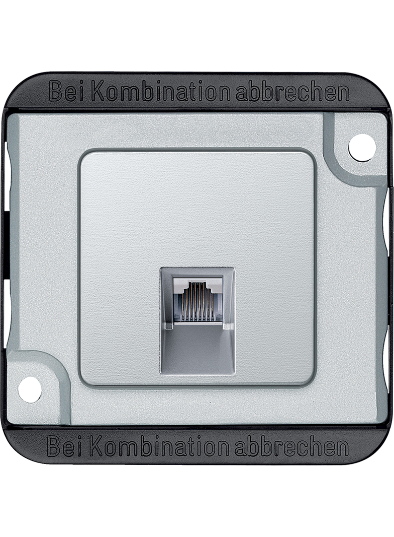 Wkładka złącza telefonicznego RJ45, aluminiowa, antywandalowa