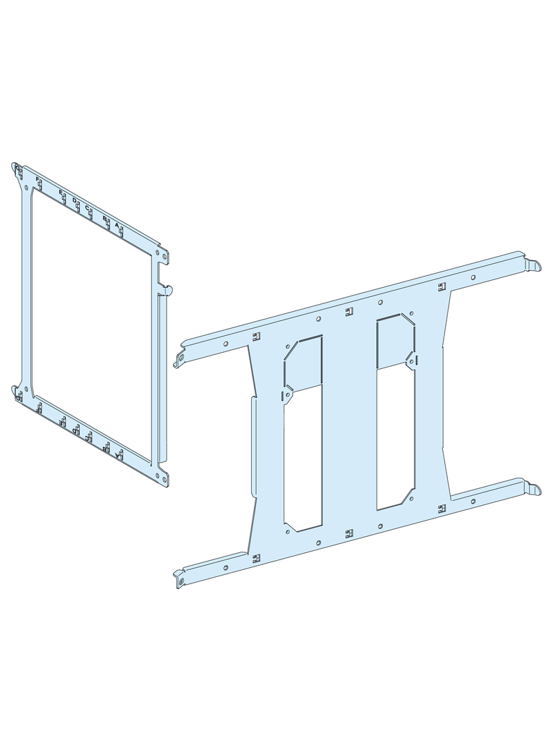 Rozdzielnice PrismaSet, płyta montażowa Prisma P do mocowanego poziomo NS1600 dźwignia_napęd obrotow
