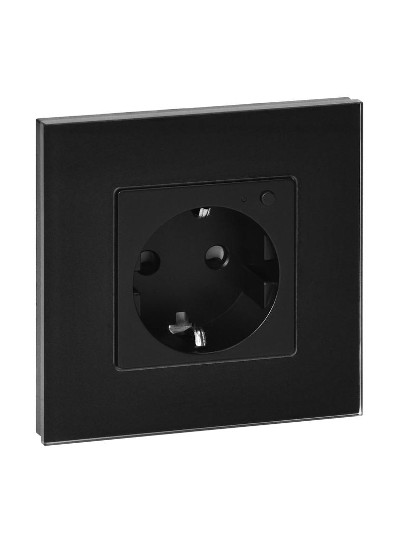 Gniazdo pojedyncze Tuya Smart Wi-Fi, Schuko, czarne OR-SH-17205(GS)/B ORNO