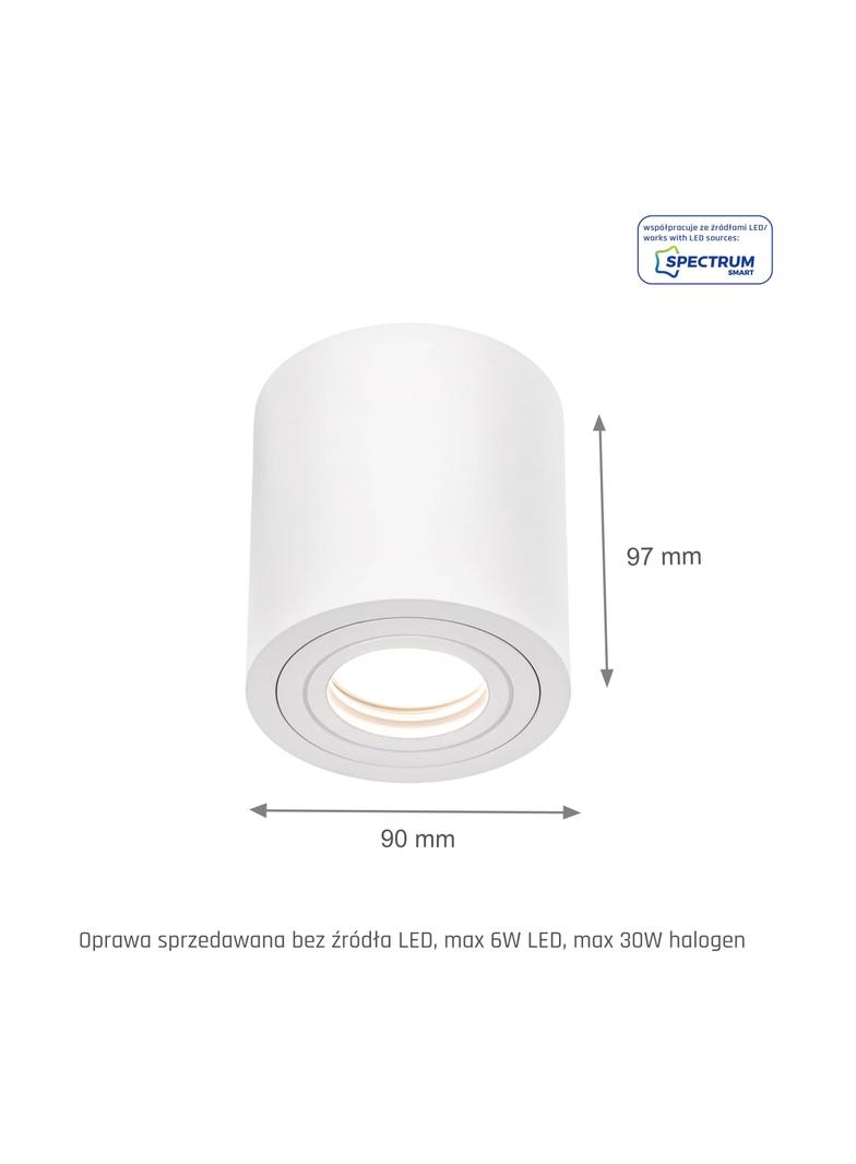 CHLOE  GU10 IP65 okrągła biała nieruchoma