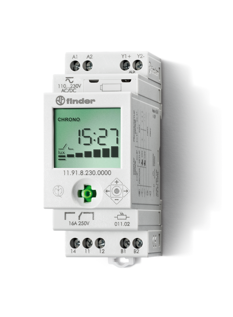 Modułowy przekaźnik zmierzchowy serii 11: 1P 16A 110…230V AC/DC 11.91.8.230.0000 /5szt./ FINDER