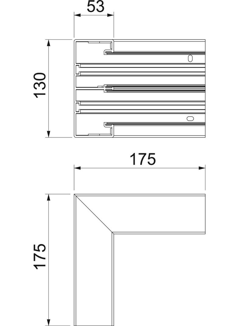 GK-IS53130RW, Naroże wewnętrzne, stałe