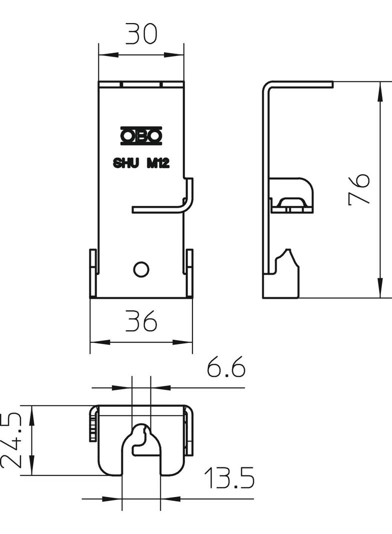 SHU M12 VA4571, Wspornik boczny uni