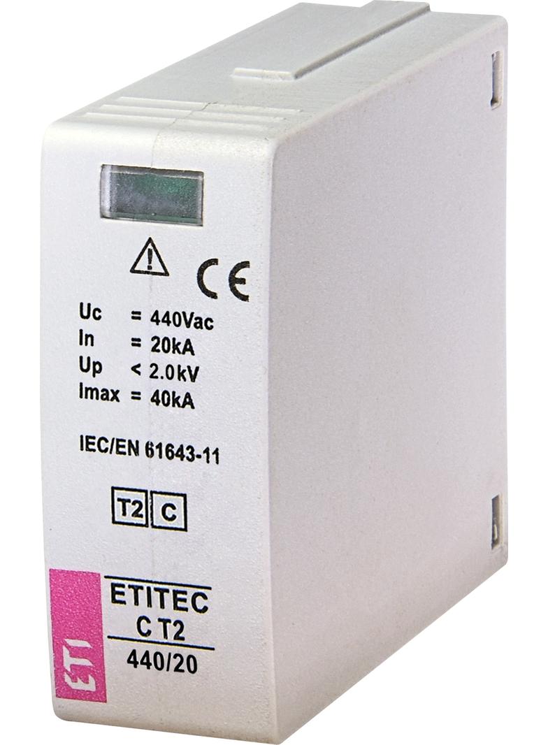 Moduł wymienny ogranicznika przepięć T2 (C) MOD.TEC C T2 440/20 002440415 ETI