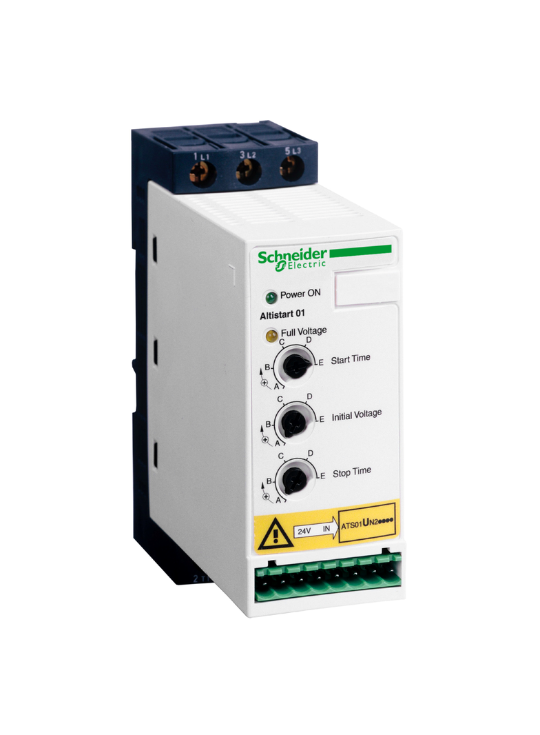 Układ łagodnego rozruchu ATS01 3 fazowe 380/415VAC 50/60Hz 5.5kW 12A IP20