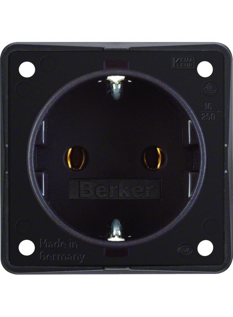 BERKER Integro Flow Gniazdo SCHUKO brąz 947782501 HAGER