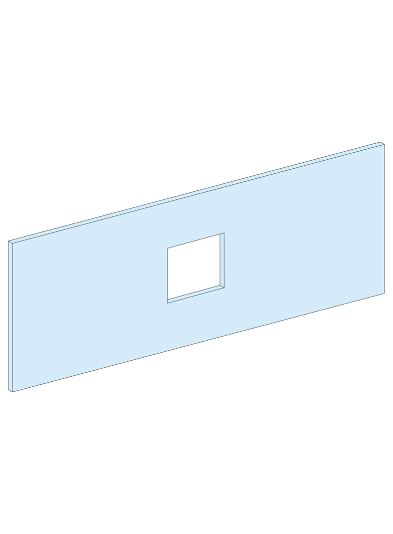 Rozdzielnice PrismaSet, płyta czołowa do mocowanego poziomo wysuwnego NSX630