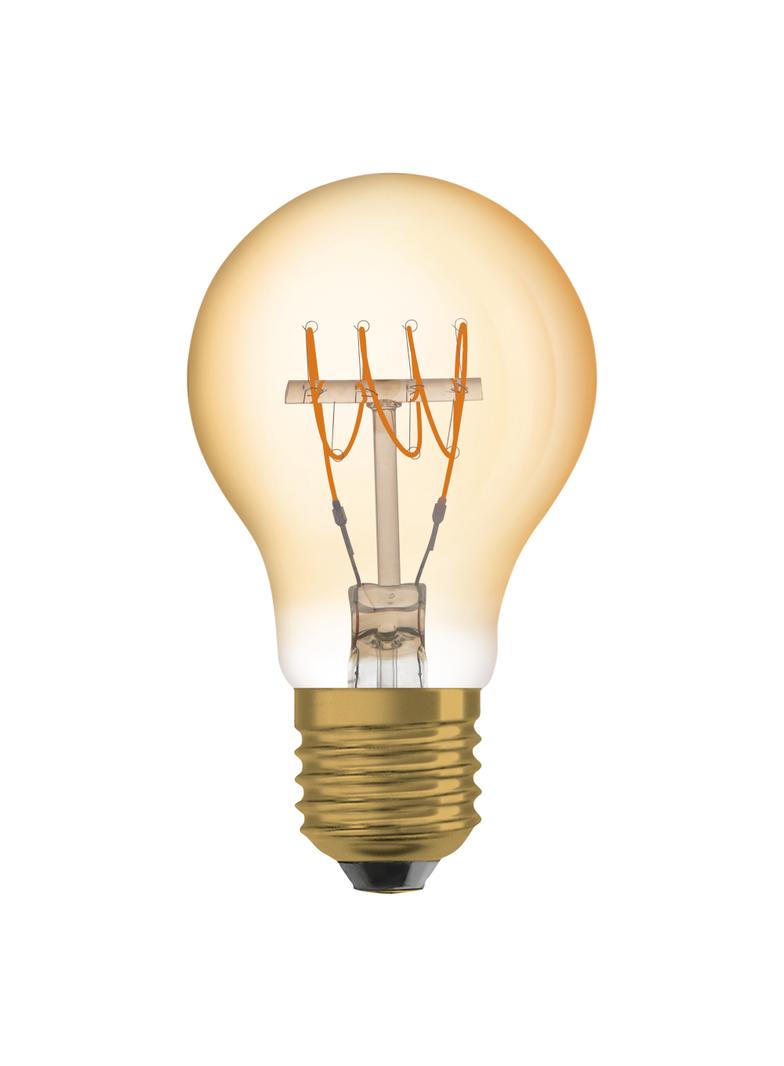 Lampa LED Vintage 1906 CL A Filament szkło przezroczyste GOLD 25 dim 3,4W 824 E14
