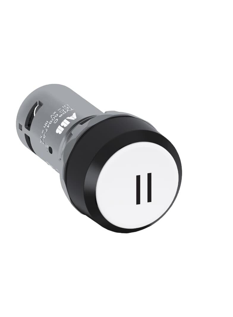 Przycisk monostabilny wklęsły 1NO1NC biały CP12-10W-11