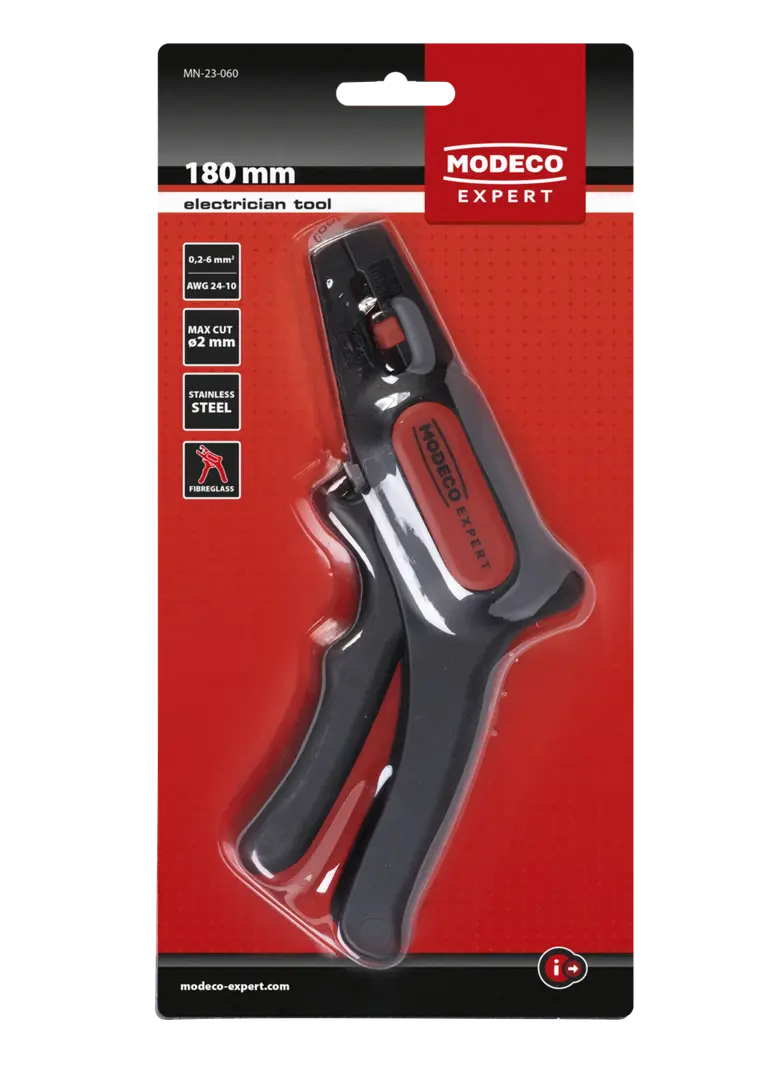 Szczypce do automatycznego ściągania izolacji 180mm 0,2-6 mm2 MN-23-060 RAWLPLUG