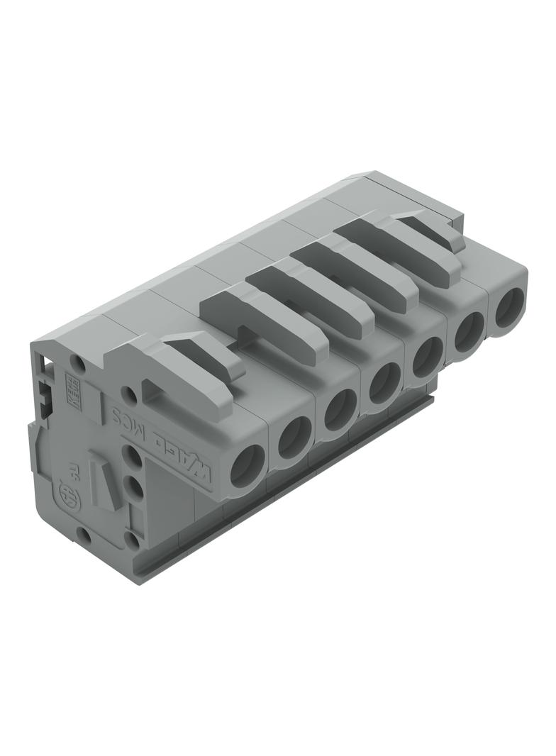 MCS-MIDI Classic gniazdo kątowe 7-bieg. szare raster 5 mm /50szt./ WAGO