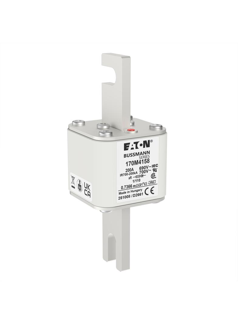 200A 690V 1/110 aR INDICATOR FUSE Wkładka szybka 200A AC 690V DIN 1 53x66x138 mm aR DIN, 170M4158 EA