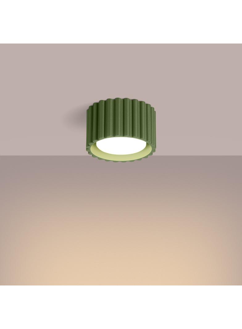 SOLLUX Plafon AURA 1 zielony oliwkowy Gx53 ; SL.1797