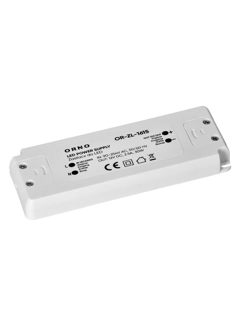 Zasilacz LED 12V DC 30W 2,5A IP20 OR-ZL-1615 ORNO