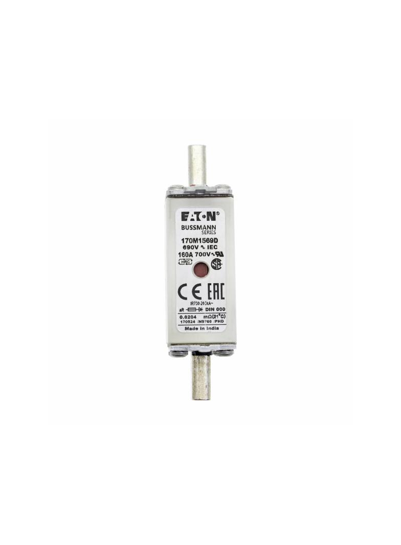 FUSE 160A 690V aR DIN 000 HSDNH Wkładka szybka 160A 690V aR DIN 000 podwójny wskaźnik 170M1569D EATO
