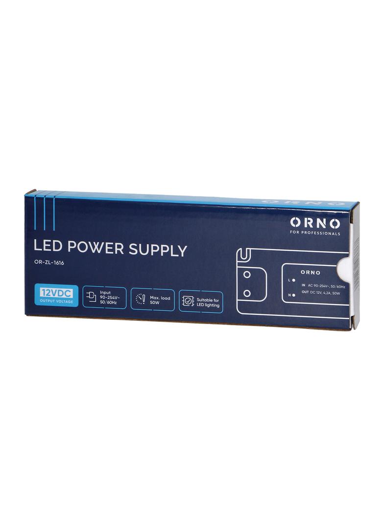 Zasilacz LED 12V DC 50W 4,2A IP20 OR-ZL-1616 ORNO
