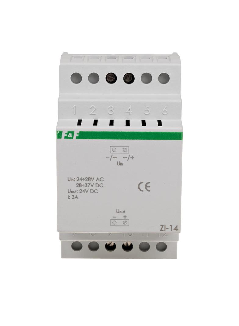 Stabilizator impulsowy 24V 24-28V AC / 28-37V DC 3A ZI-14 F&F