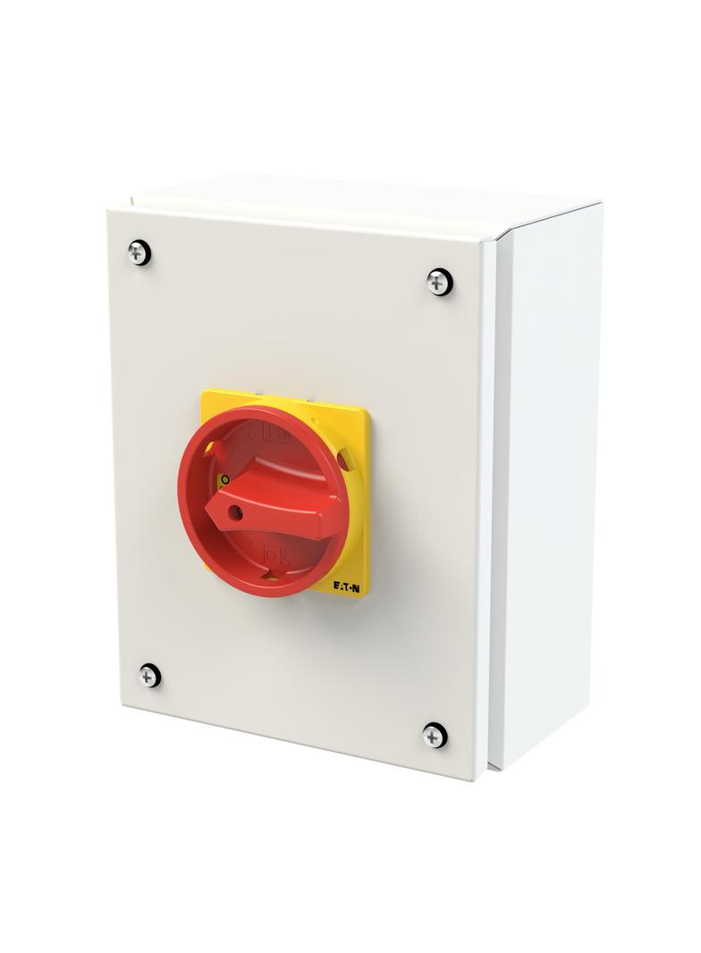 P3-63/SE3/SVB Rozłącznik 63A 3P w obudowie ze stali nierdzewnej rączka czerwono-żółta z blok. 197362