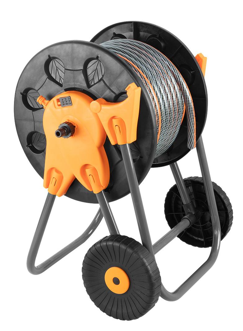 Wózek na wąz ogrodowy, tworzywo sztuczne, do 60 m węza 1/2"