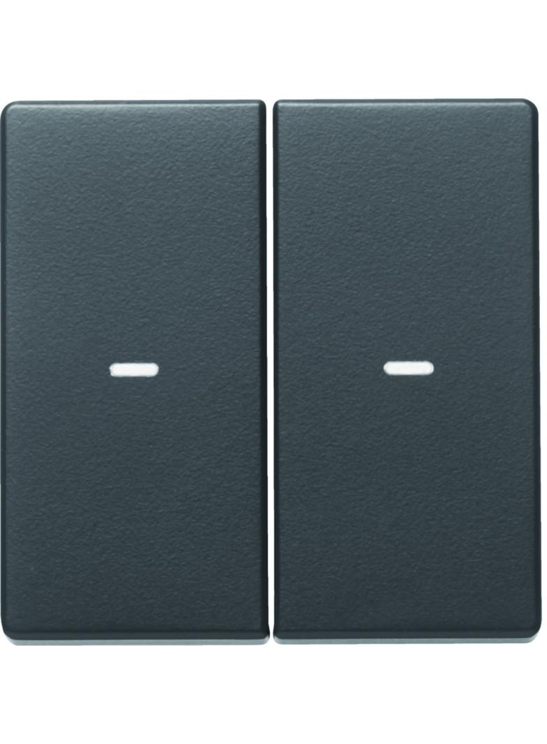BERKER KNX e/s Q.x Klawisze z soczewką do modułu przycisku podwójnego antracyt aksamit lakierowana. 80960326 HAGER