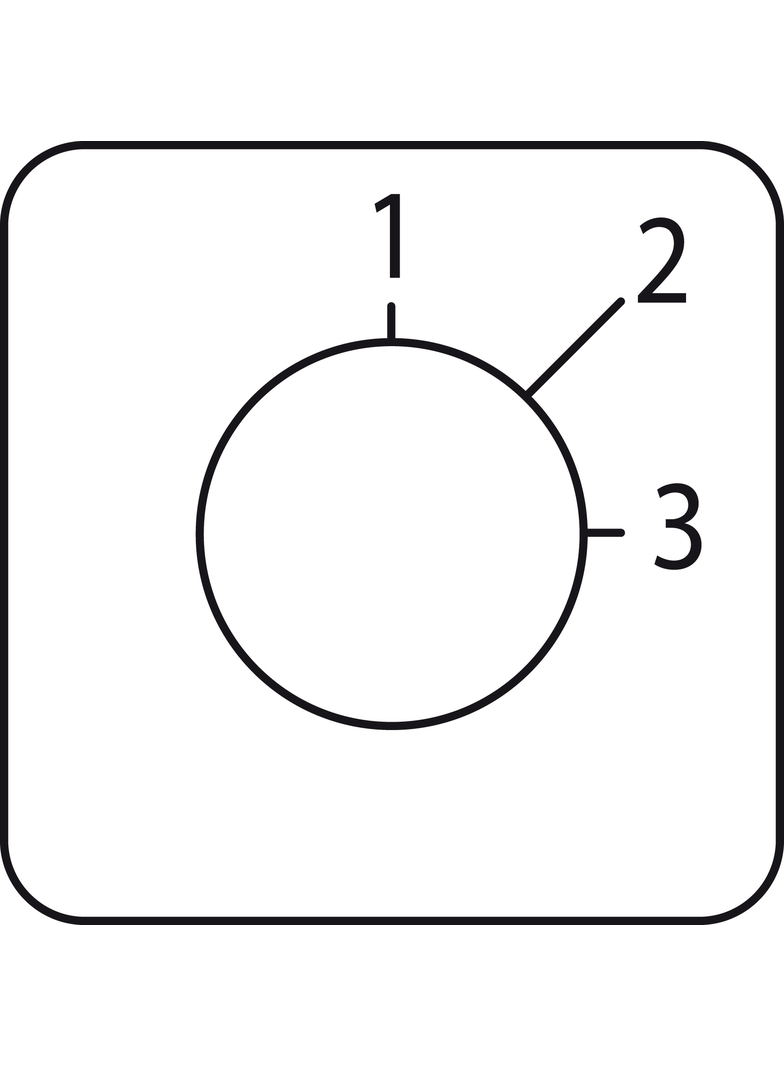 Harmony K Legenda łącznika krzywkowego wymiary 45x45mm KZ18416