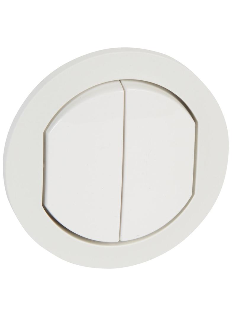 CELIANE - KLAWISZ PODWÓJNY IP44 BIAŁY, Legrand