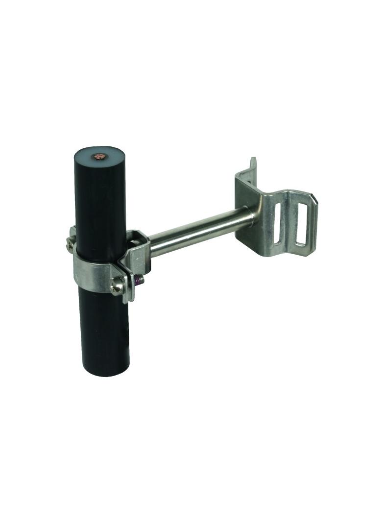 Wspornik HVI-Ex P85 ze stali nierdzewnej NIRO, fi 27 mm, AS 85 mm, z obejmą taśmową do rur 50-300 mm